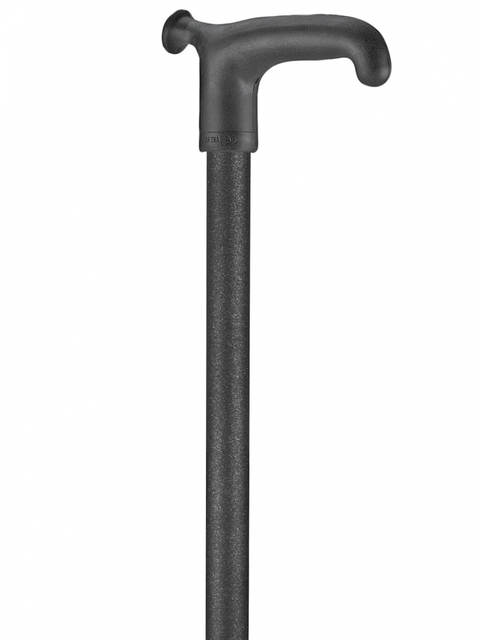 stokhouder, houten stok, crutch, grijze grip, vuilrand