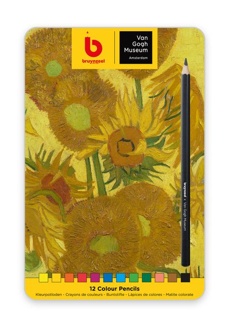 sunflowers, kleurpotloden, geel, kunst, geschilderd