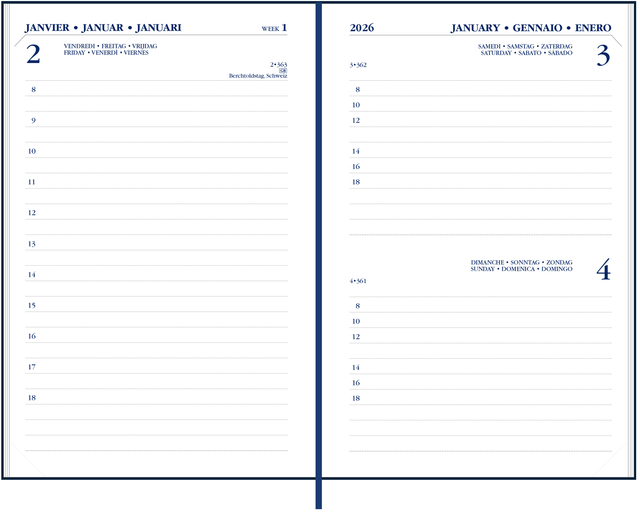 Agenda 2027 Ryam Memoplan 1 Mundior 1dag/1pagina zwart