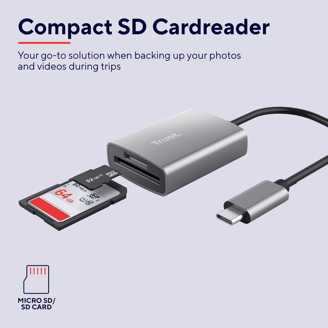 SD-kaart, micro SD, kaartlezer, USB-C, adapter