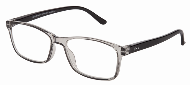 eyeglasses, frames, clear/transparent, plastic, rectangular