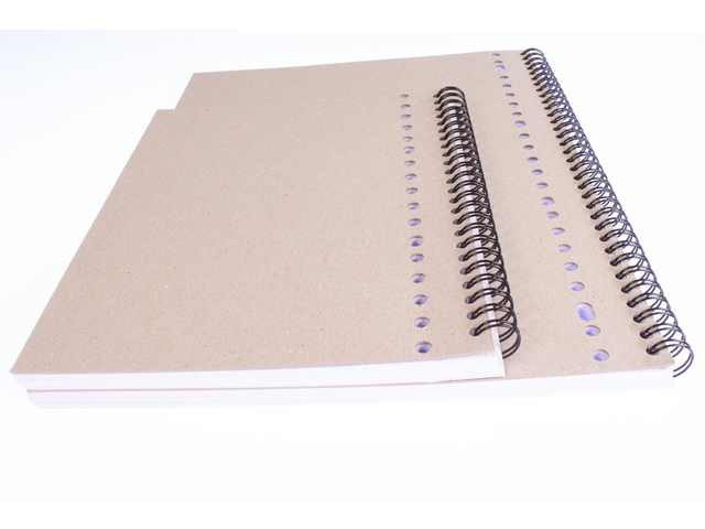 notebook, spiral-bound, kraft paper, kraft notebook, ring binder