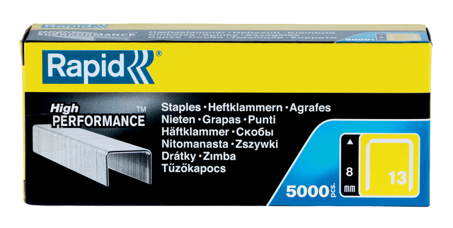 staples, stapler, box, 5000 stuks, 13 mm