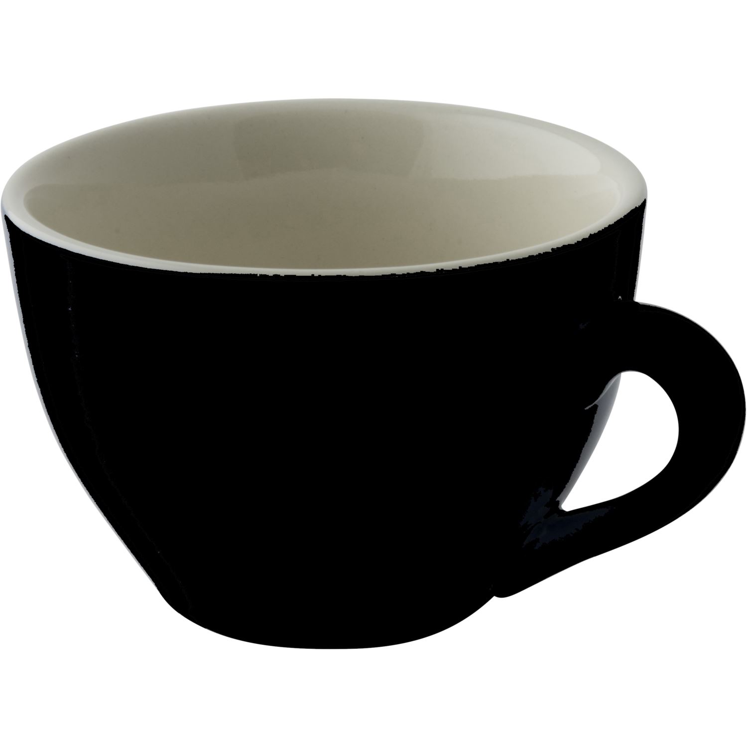Cappuccinokop Colors Palmer 18cl Porselein Zwart 6 stuks