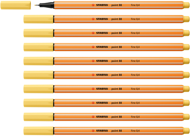 Fineliner STABILO point 88/23 fijn lichtgeel