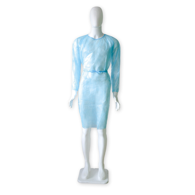 korte jurk, monddoek, nieuwe kleding, lichtblauw, virion gewassen