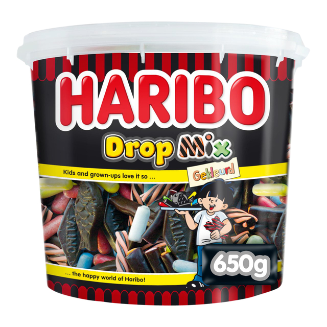 Haribo Dropmix gekleurd 650gram