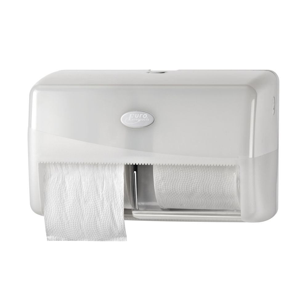 Pearl White Duo Toiletpapierdispenser compact Wit