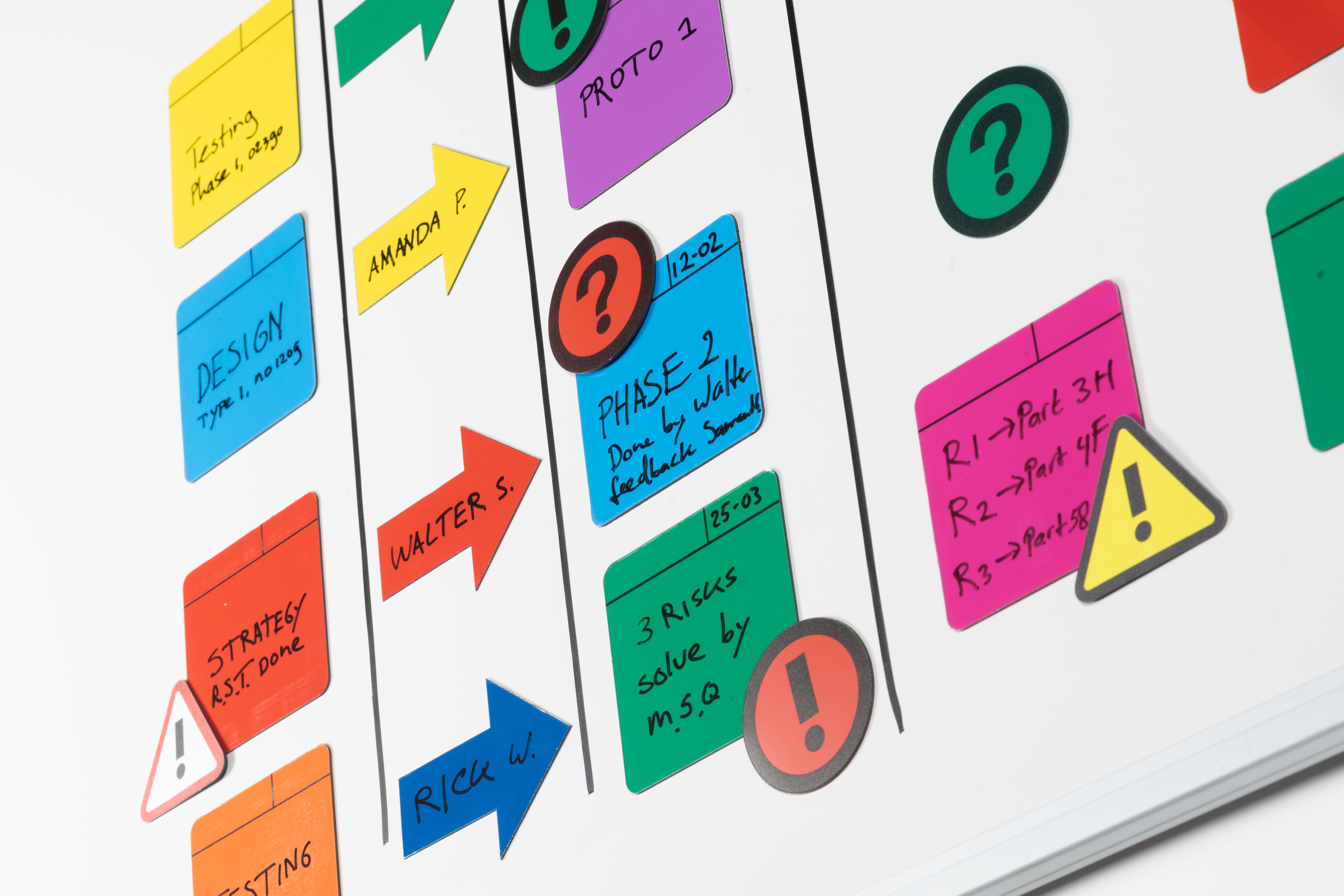 Magneetfolie Scrum lichtblauw, set van 5 stuks - 100x100x0,85 mm