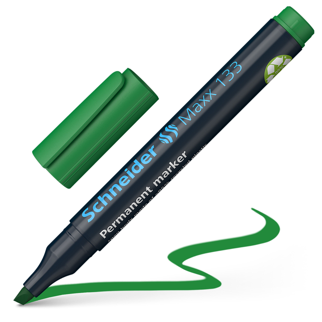 markers, felt-tip, permanent marker, green, Schneider