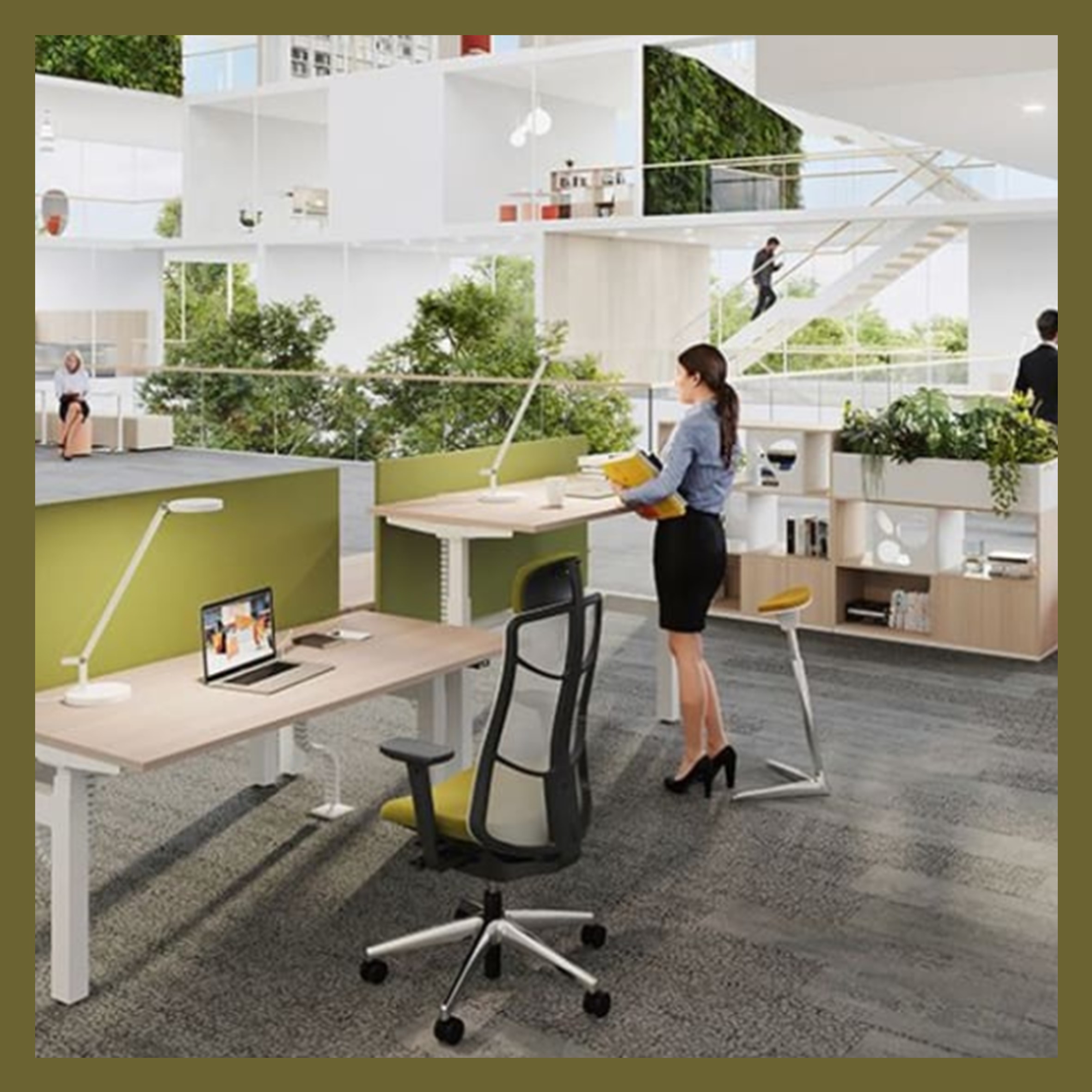 Het gebruik van natuurlijke materialen in kantoorinrichting Het gebruik van natuurlijke materialen in kantoorinrichting