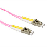 ACT 12 meter LSZH Multimode 50/125 OM4 glasvezel patchkabel duplex met LC connectoren
