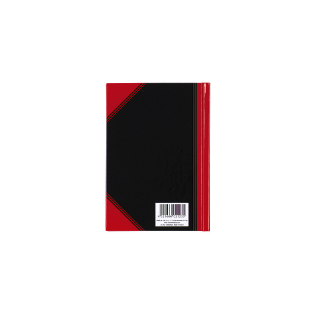 Notitieboek Bantex  zwart/rood A6 lijn 70gr 96vel
