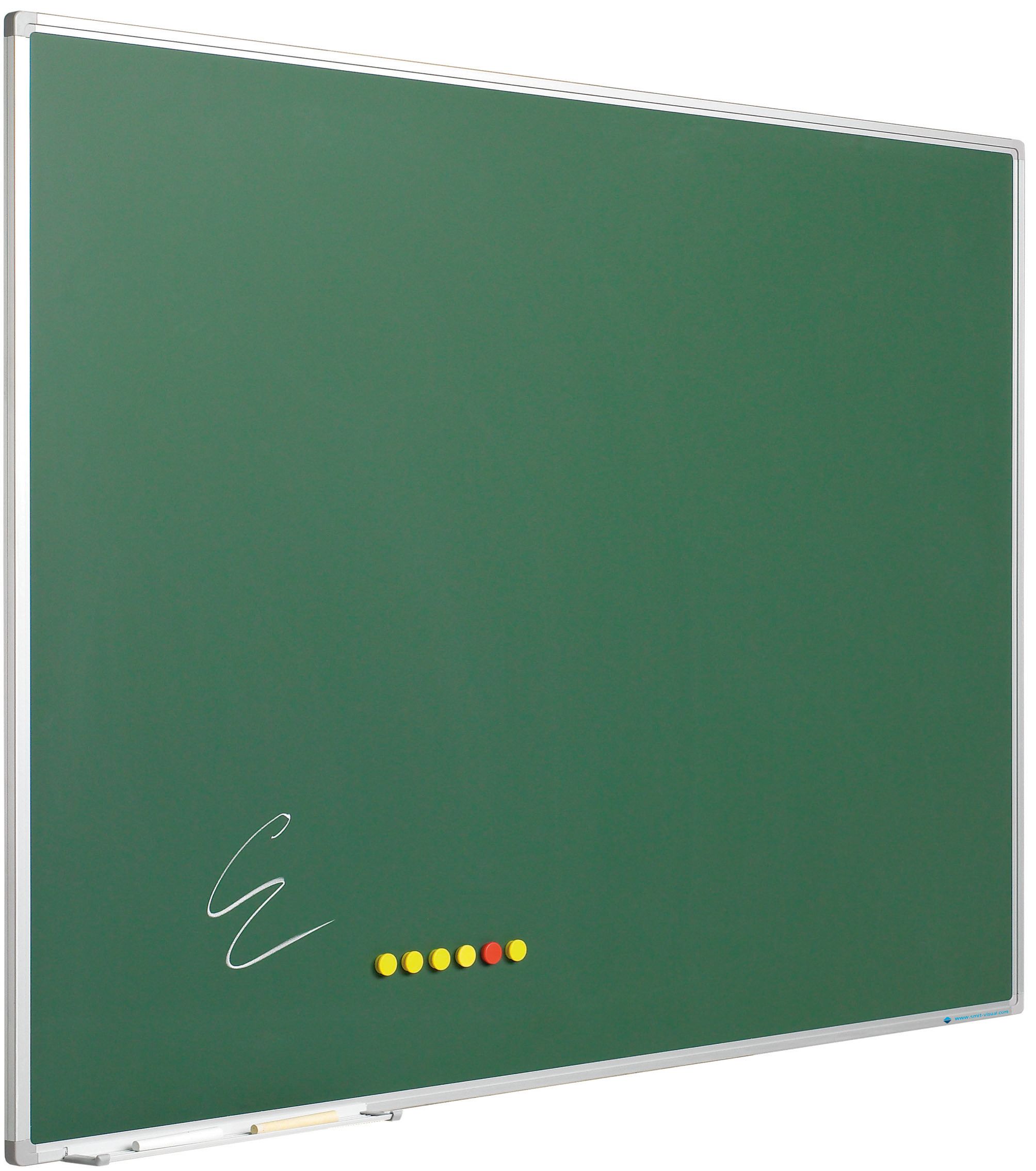 Krijtbord Softline profiel 8mm, emailstaal groen - 150x200 cm