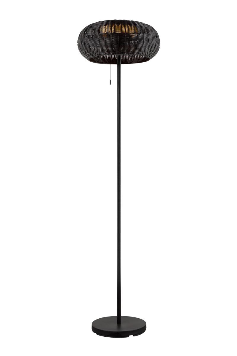 vloerlamp, ramen, zwart, kunststof, textiel