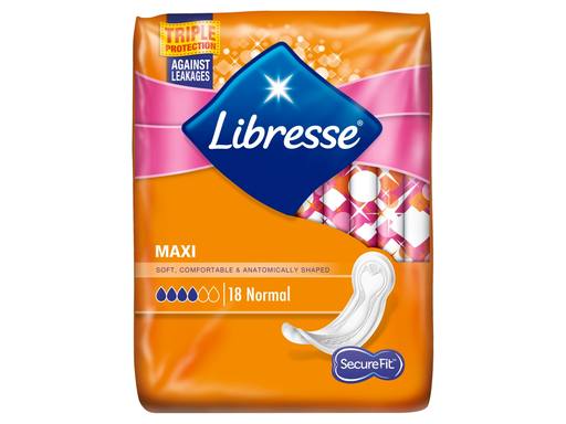 Libresse maandverband maxi normaal 10x18 st.