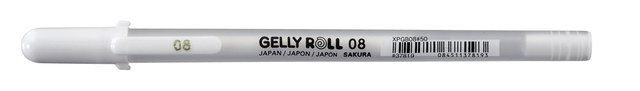 Gelschrijver Sakura Gelly Roll 08 medium 0.4mm wit