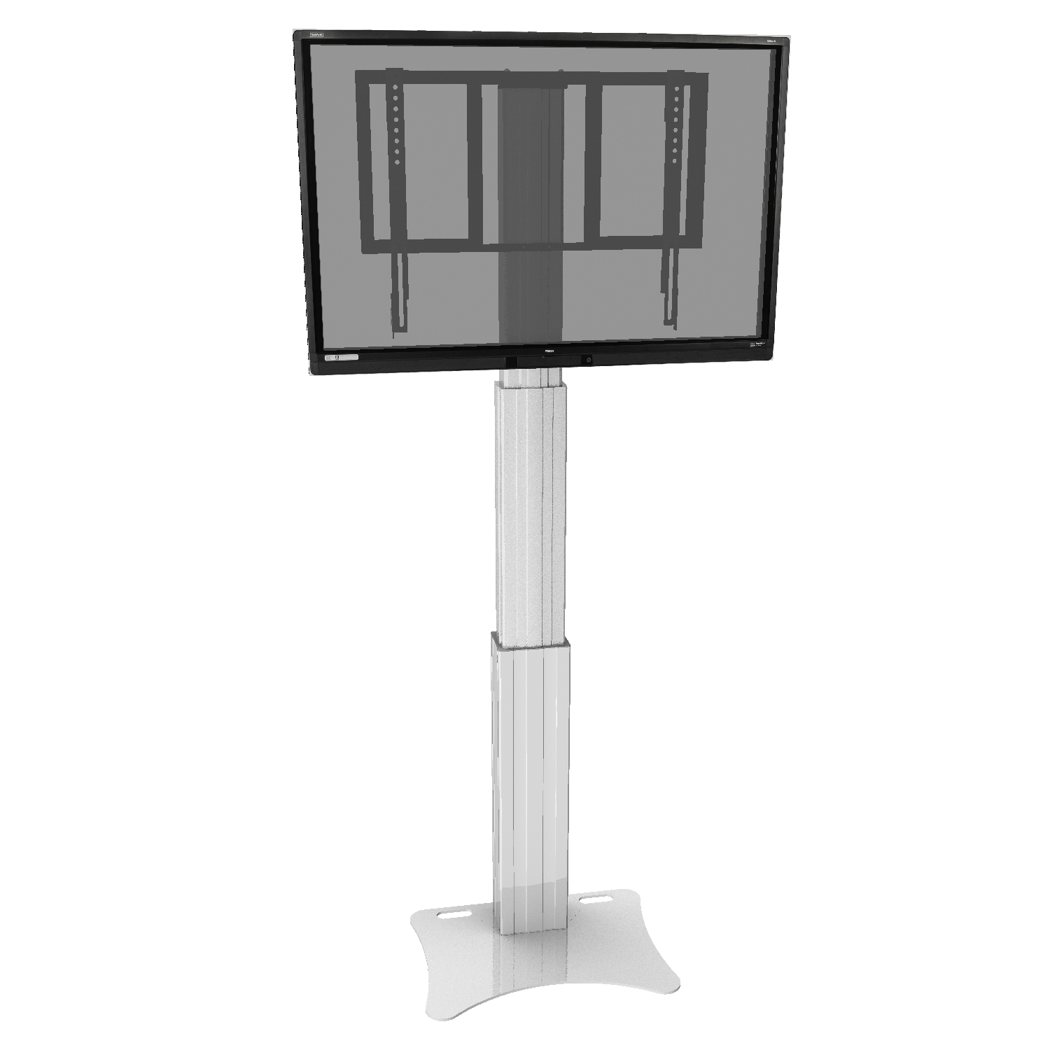 Elektrisch in hoogte verstelbare monitorstandaard met 140 cm slag