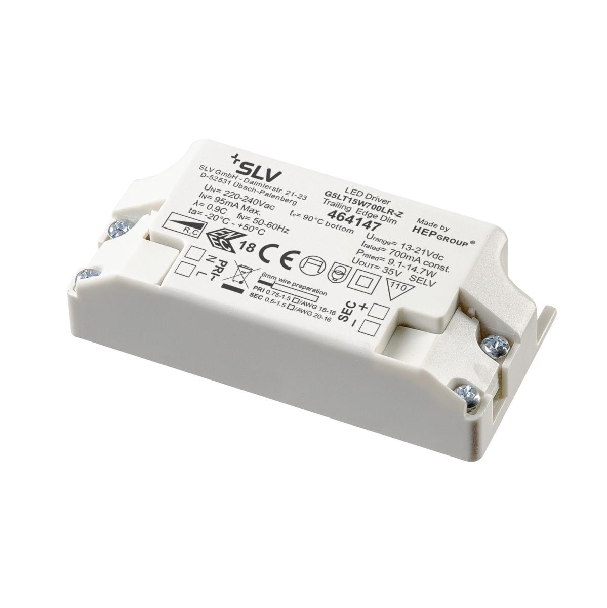 LED driver, electronic module, DIN-rail, white housing, screw terminals