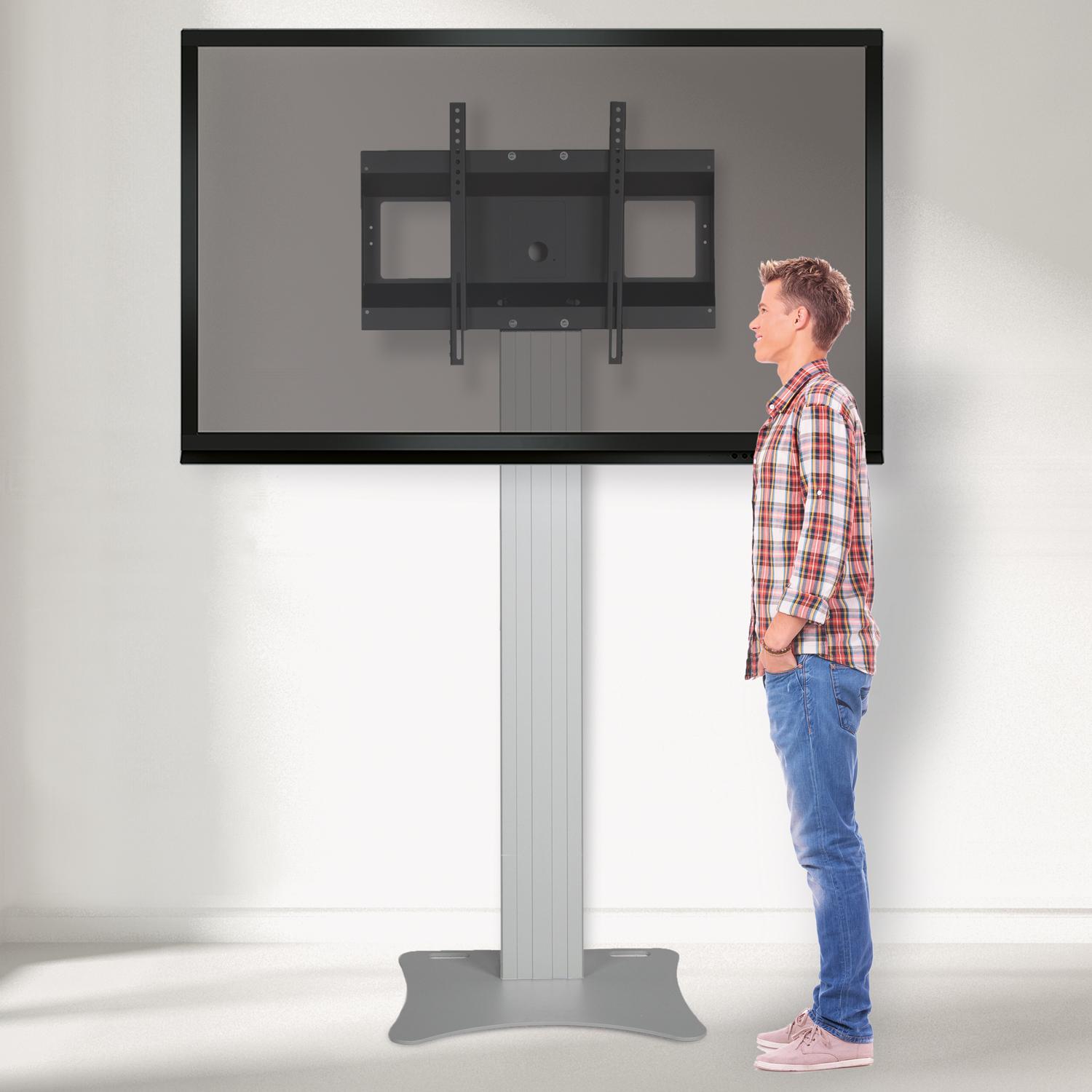 Vrijstaande, vaste TV standaard 195 cm voor 42 tot 100 inch schermen