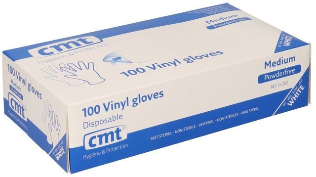 vinyl handschoenen, wegwerphandschoenen, poedervrij, latexvrij, witte handschoenen