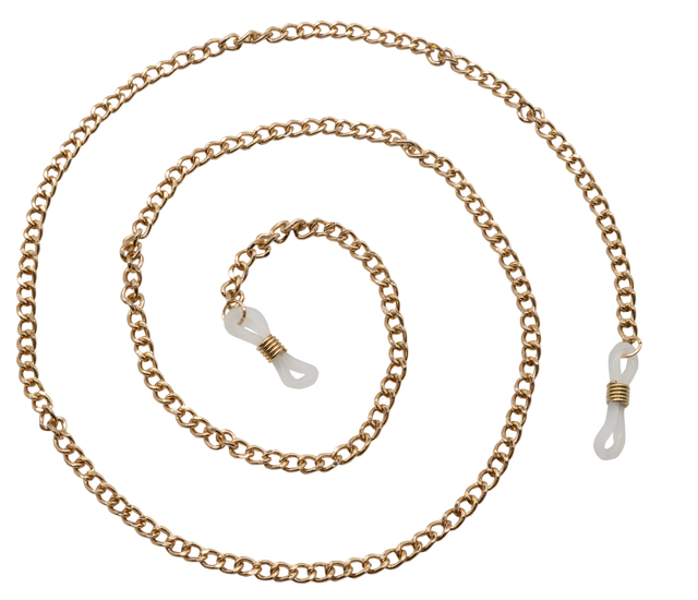 ketting, paneelhangers, roestvrij metaal, klinkketting, gouden tint