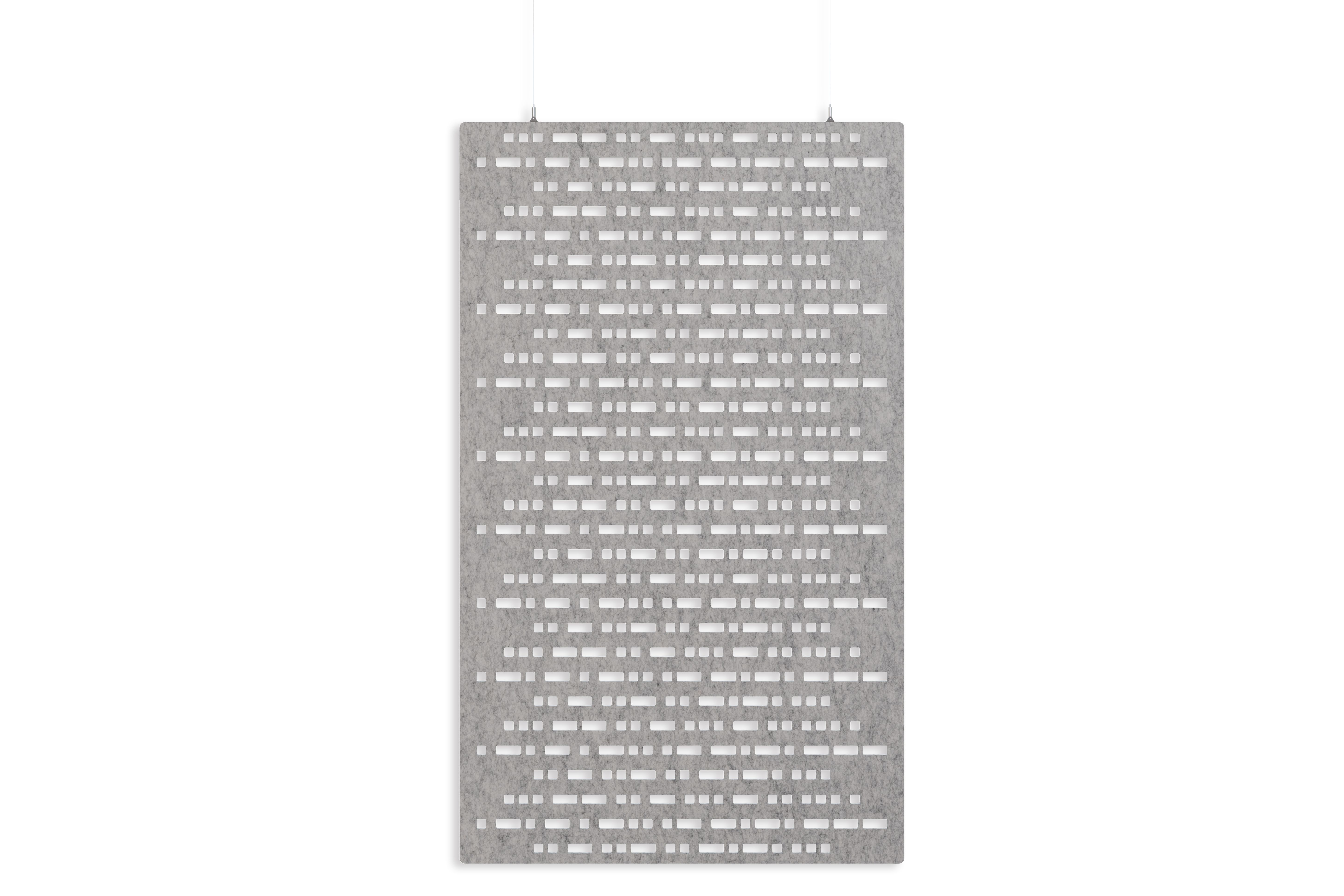 Akoestisch PET-vilt hangend scheidingsscherm, lichtgrijs - 200x120 cm