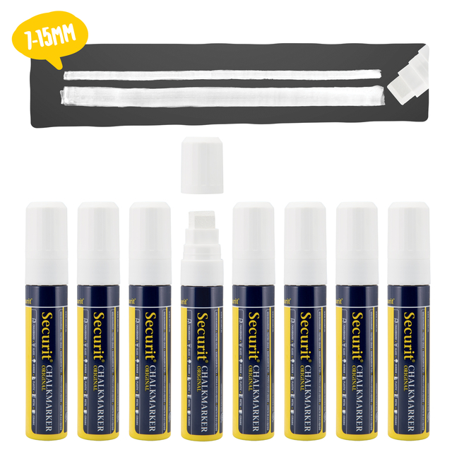 slim markers, chalk markers, paint marker, white cap, set of pens