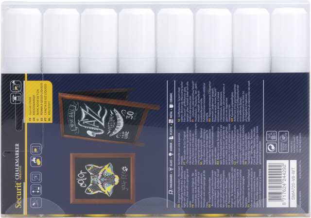 krijtmarkeersch, verfpotjes, markers, set