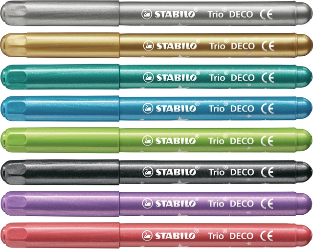 stabilo, trio deco, markers, felt-tip, veelkleurig