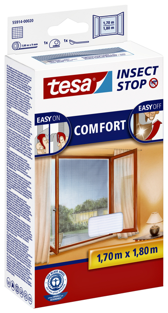 Insectenhor tesa® Insect Stop COMFORT raam 1,7x1,8m wit