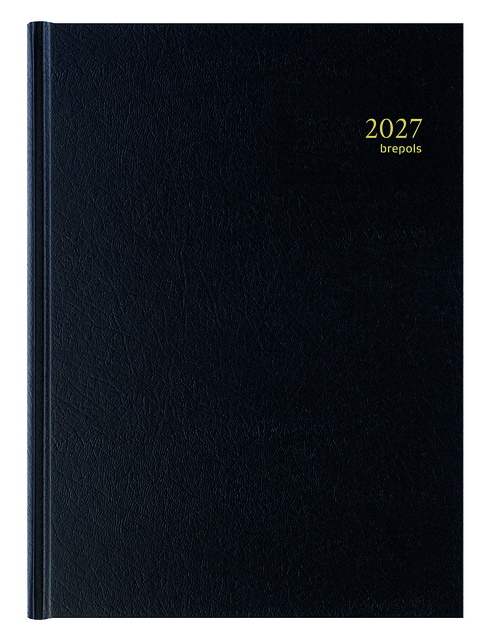agenda, notitieboek, black cover, jaarlijn kalender, leren omslag