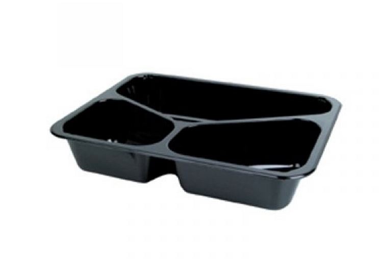 Duni Tray Menu CPET BK 3-comp 225x175x431005cc 300 stuks