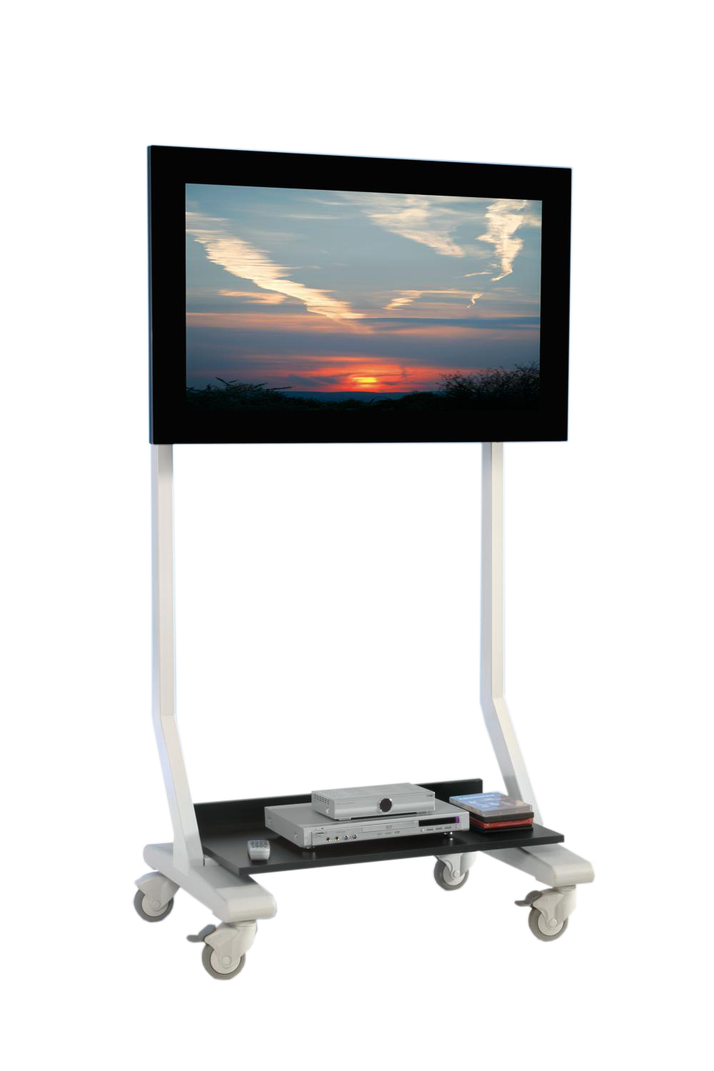 Tv-trolley, tv-rek voor tv' s tot 70 inch met zwarte plank