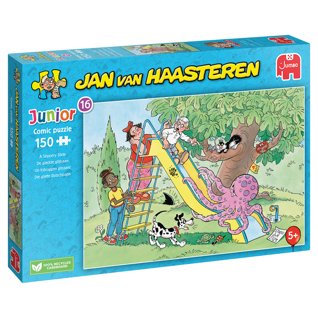 puzzle voor kinderen, kinderspeelgoed legpuzzel, junior puzzel, glijbaan afbeelding, figuur octopus/inktvis