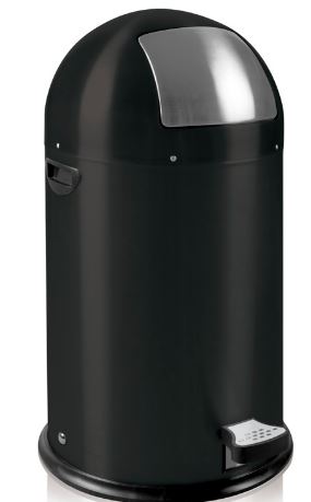 VepaBins  Afvalbak Pedaalemmer Kickcan zwart 33 ltr