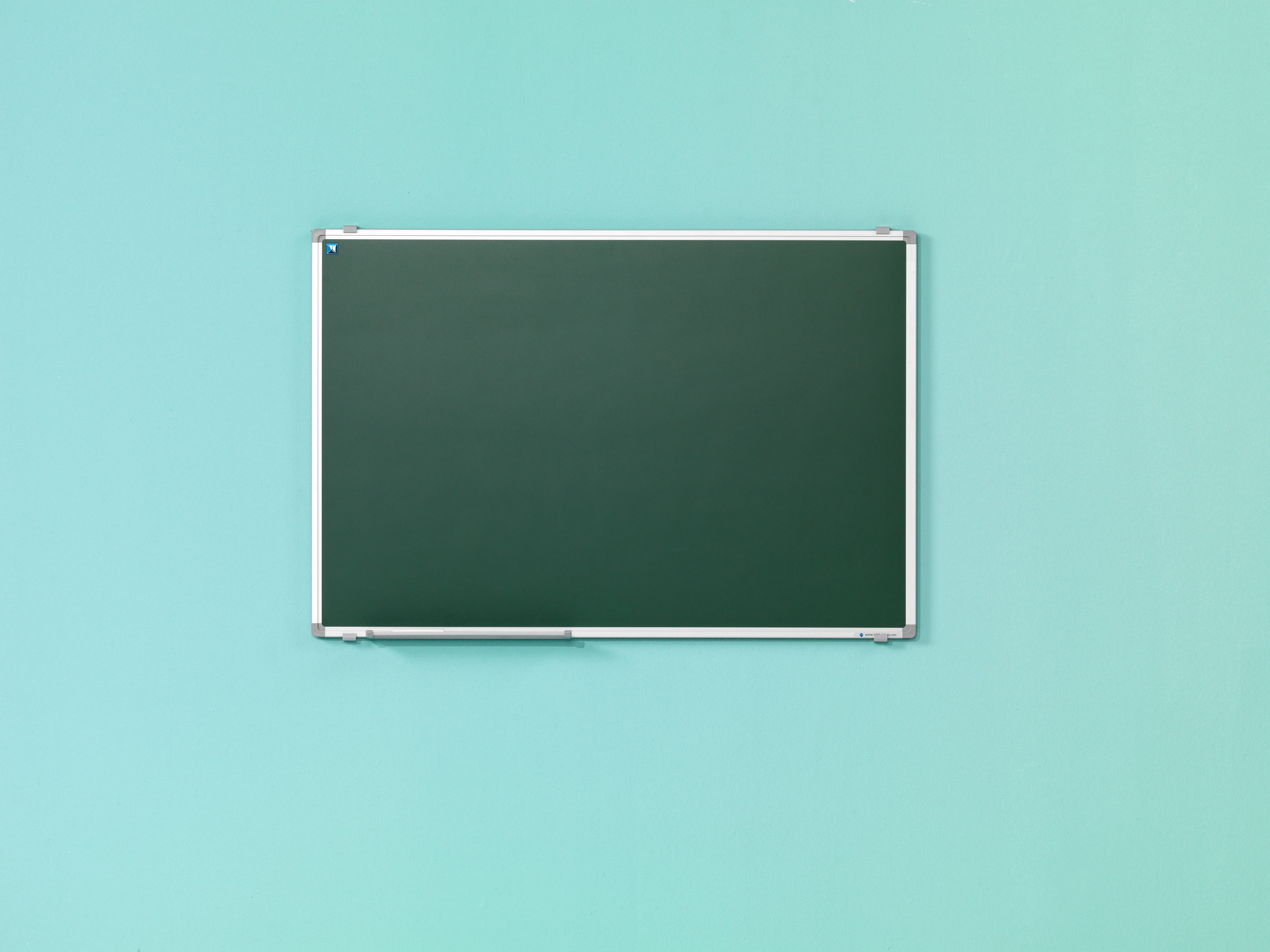 Krijtbord Softline profiel 8mm, emailstaal groen - 120x240 cm