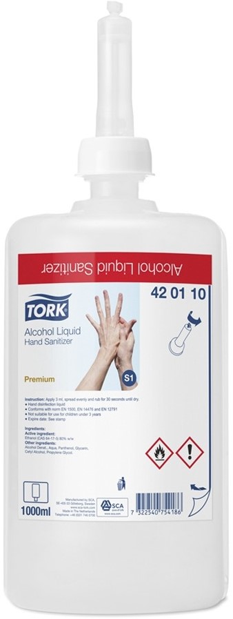Tork Alcohol Liquid voor Handdesinfectie S1 6x1 liter