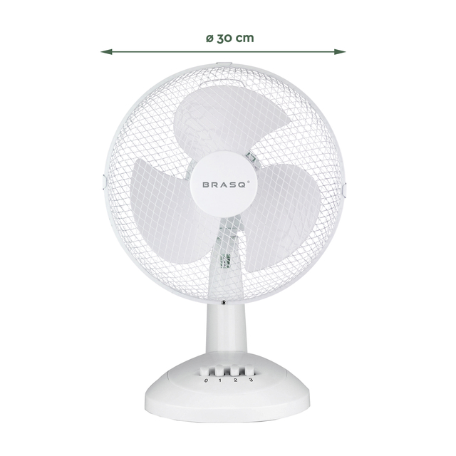 Tafelventilator BRASQ F400 Ø 30cm wit