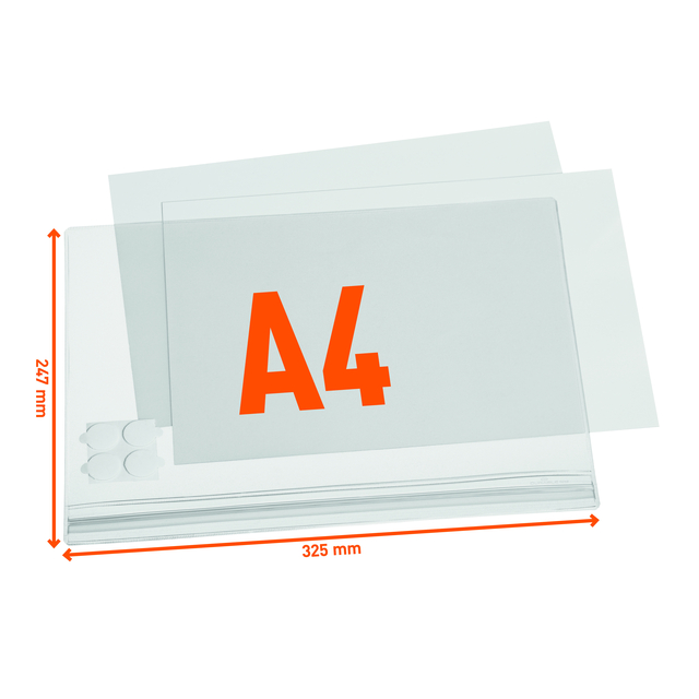 A4, document, transparant, helder vel, houder