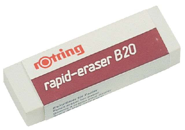 Gum rOtring B20 65x23x10mm potlood wit