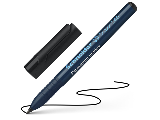 permanent marker, marker, blauw, Schneider, punt