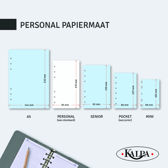 Organizer Kalpa Personal inclusief agenda 2026/27 7dagen/2pagina's bloemenzee blauw