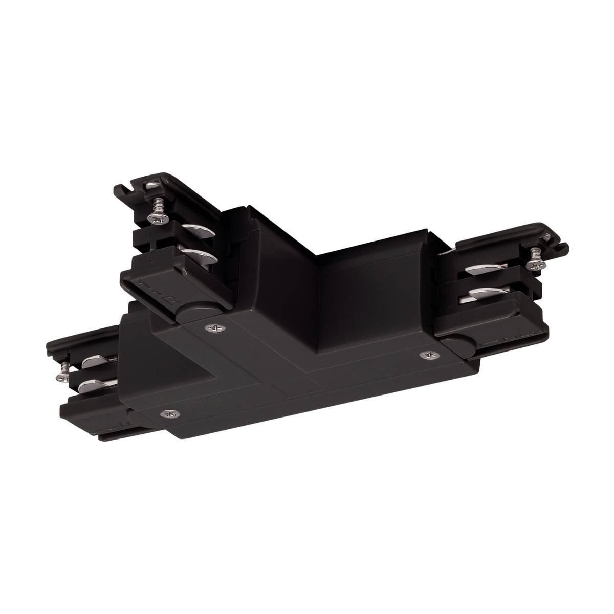 T-verbinder S-TRACK 3F-rail aarde L-versie zwart