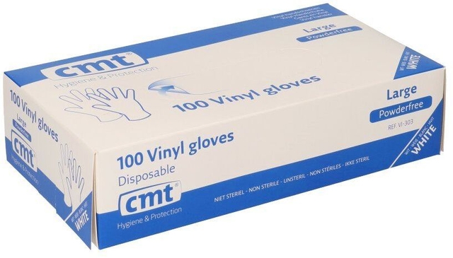 vinyl handschoenen, wegwerphandschoenen, latex vrij?, poedervrij, grote maat