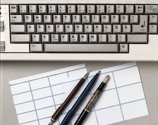 keyboard, qwerty, computer, pen, notebook