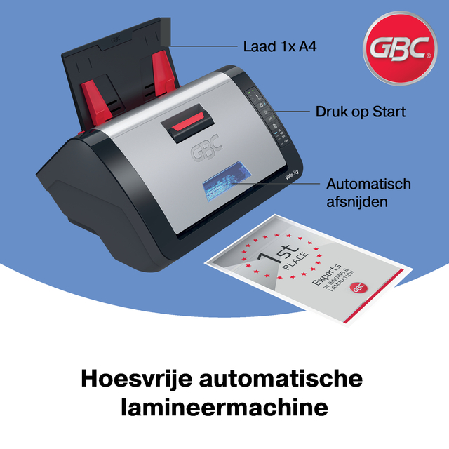 lamineermachine, laser, A4, auto afsnijden, papierkaart
