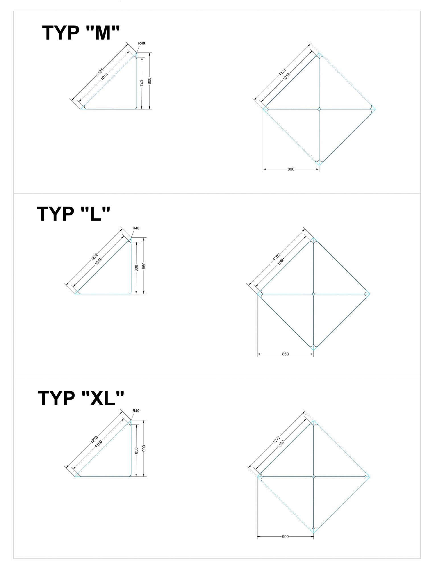 Pythagoras verrijdbare driehoekige tafel met melamine tafelblad