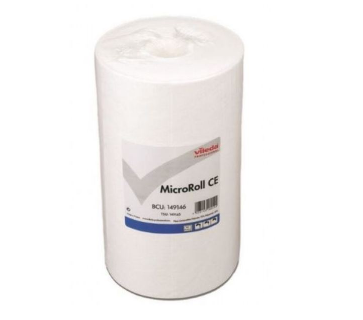 Vileda MicroRoll 200 doeken Wit 35x25cm doos 4 rollen