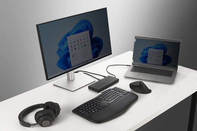 monitor, desktop, keyboard, mouse, headphones